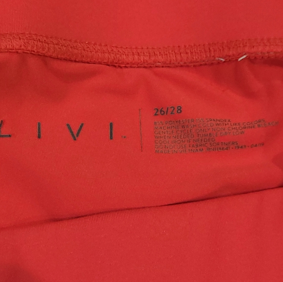 Lane Bryant LIVI High Rise Lattice Hem Active Leggings Sz 26/28 PINK - Picture 4 of 7